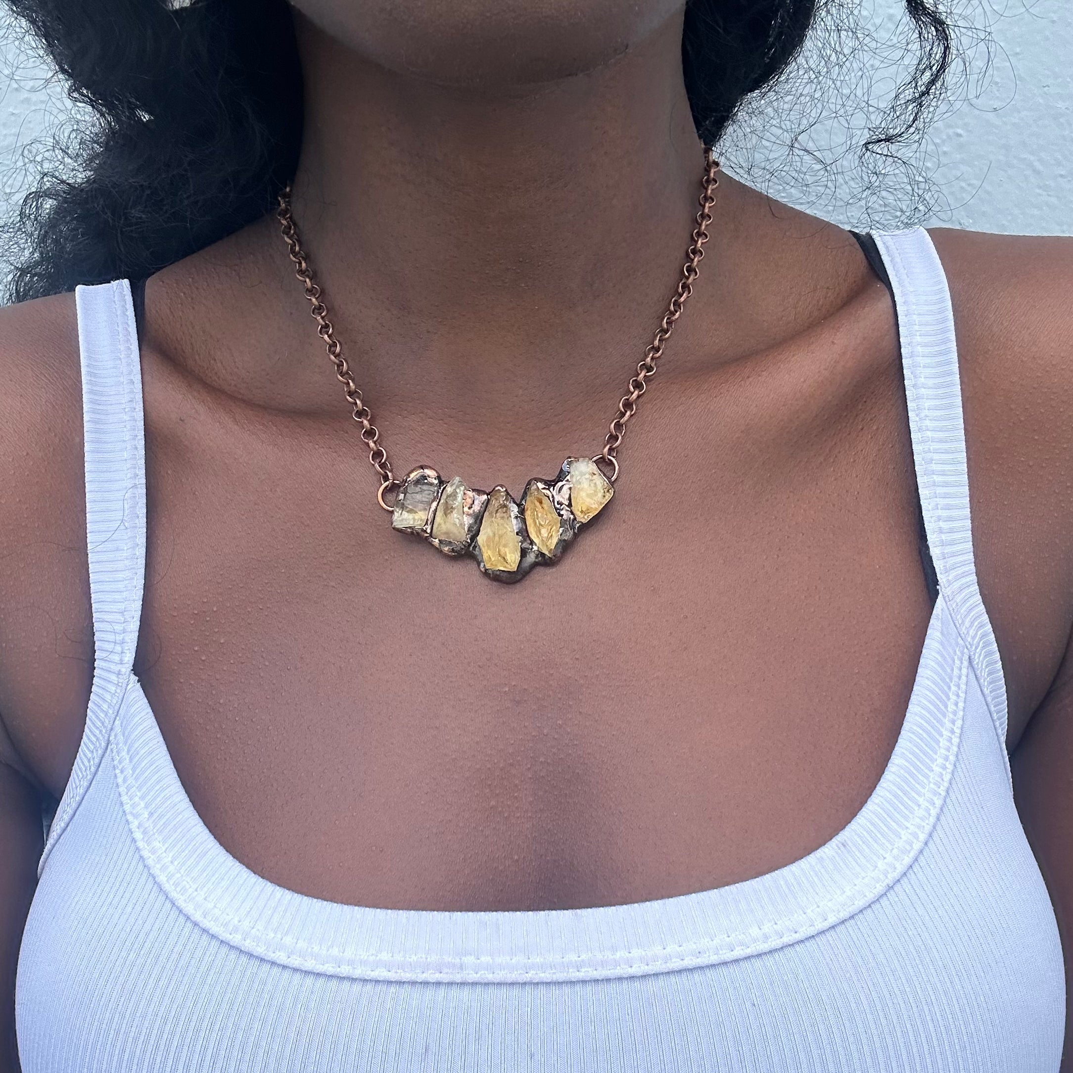 Rustic Citrine Necklace